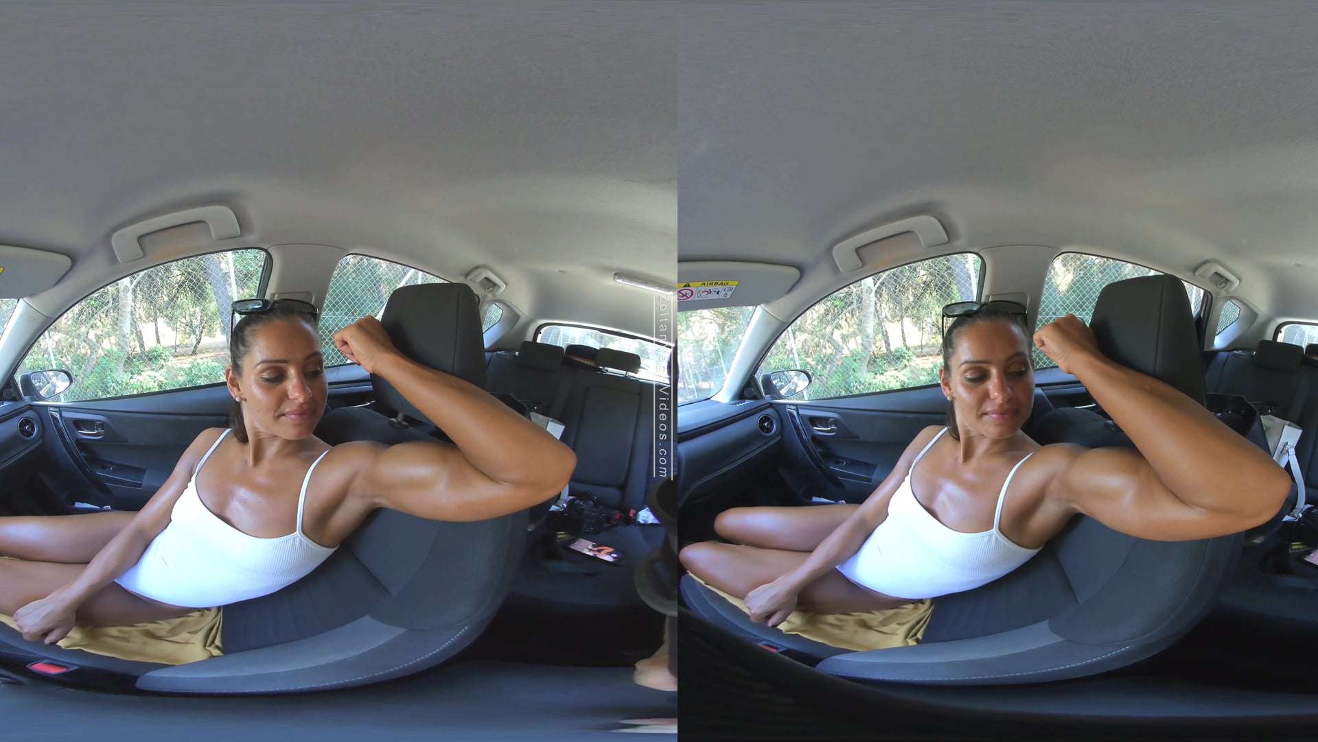 Andrea Car Flexing 02